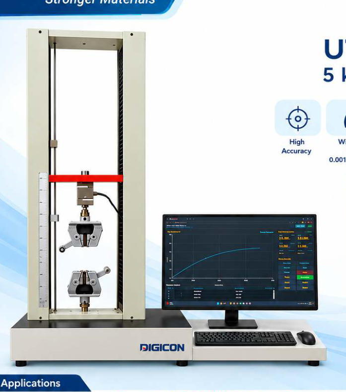Digicon universal testing machine and PC software